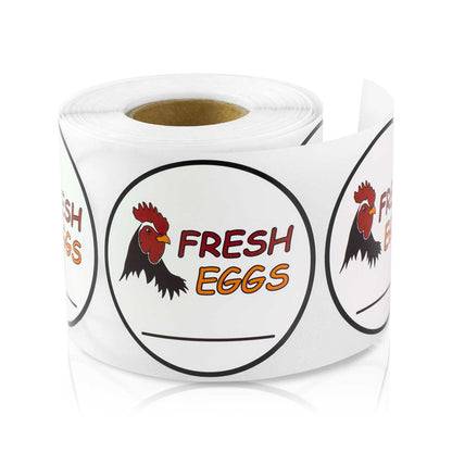 2 inch Fresh Eggs Food Labels (Roll)