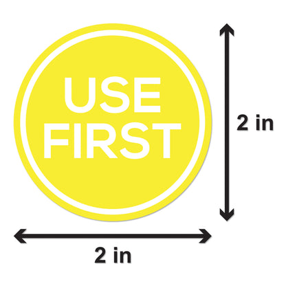 2in Sticker: Use First Label Roll (Yellow)