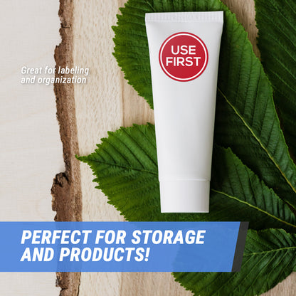 2in Sticker: Use First Label Roll (Red)