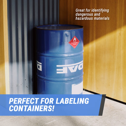 4 x 4in Sticker: Flammable Liquid Warning Label