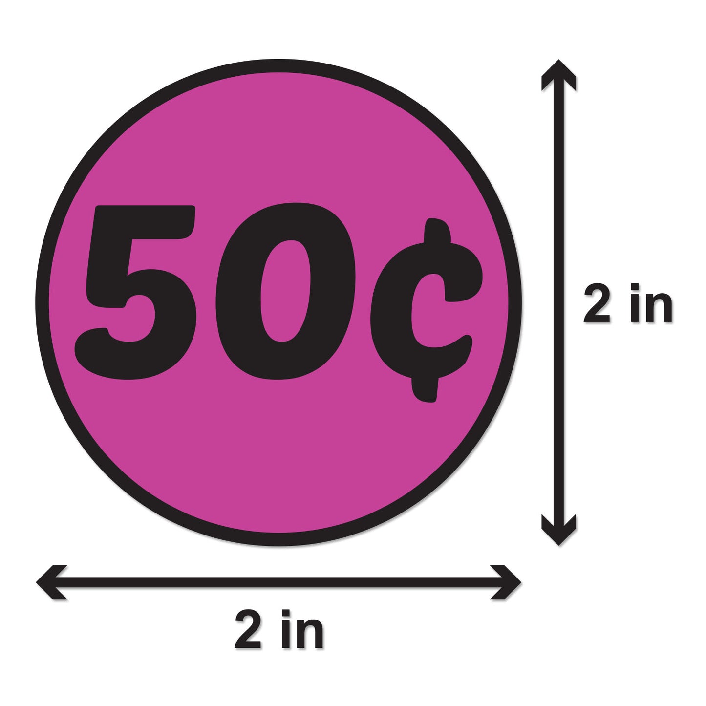 2in Sticker: 50 Cent Label Roll