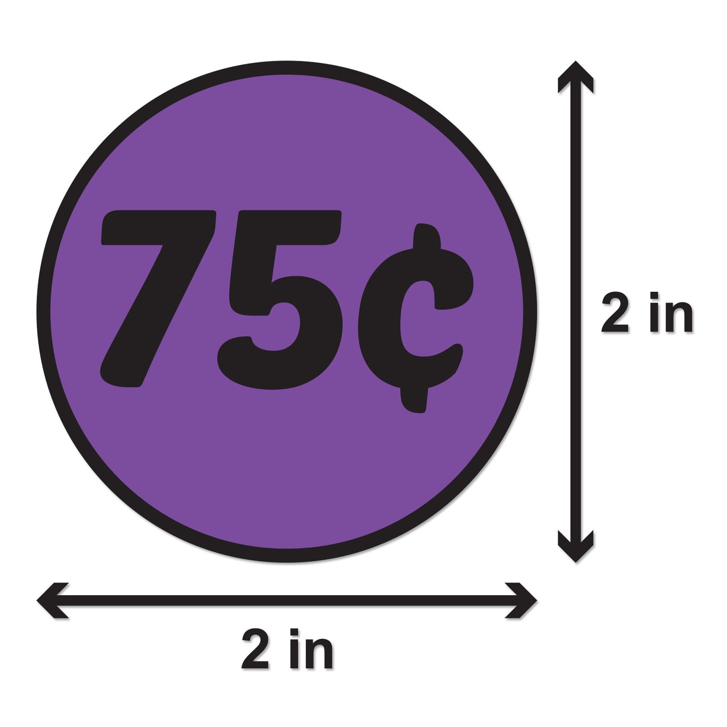 2in Sticker: 75 Cent Label Roll