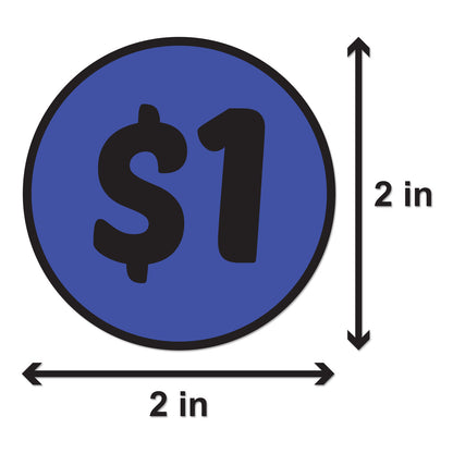 2in Sticker: 1 Dollar Label Roll