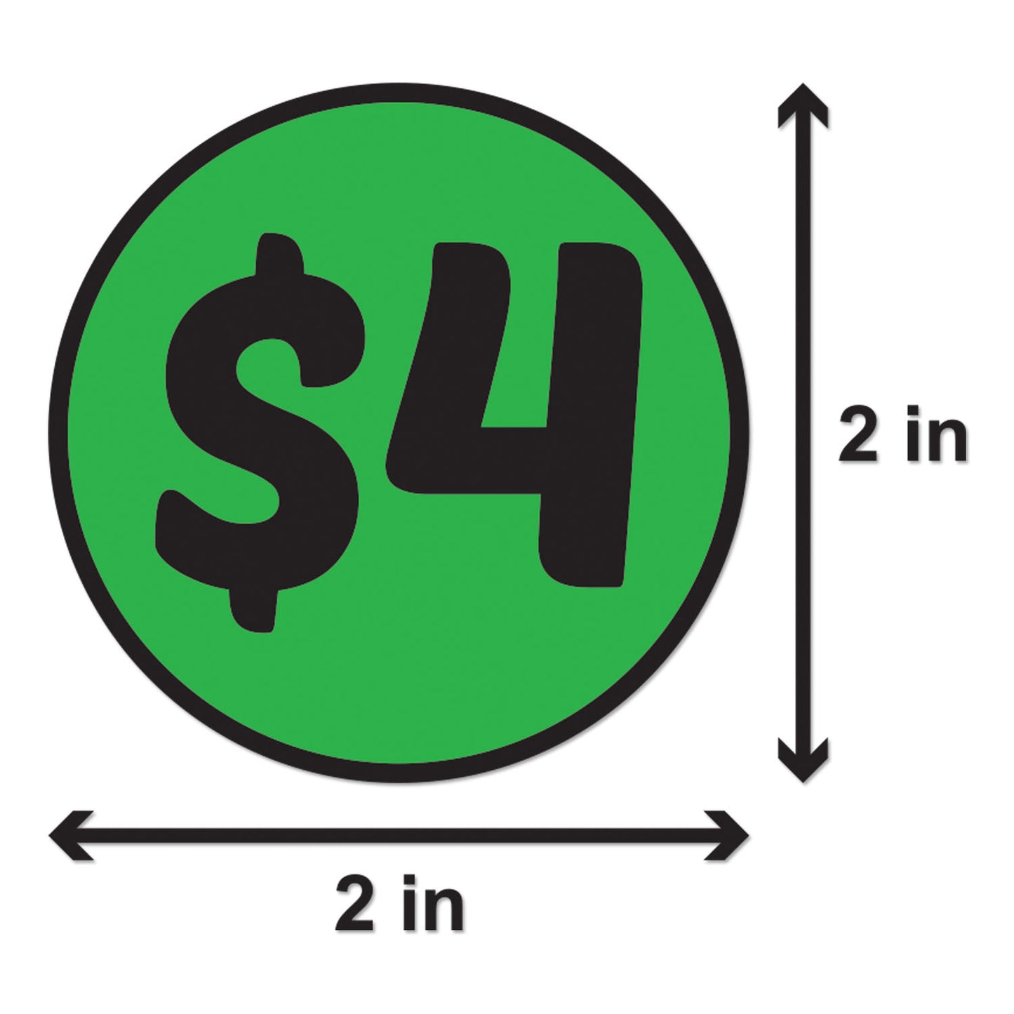 2in Sticker: 4 Dollar Label Roll