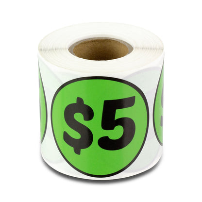 2in Sticker: 5 Dollar Label Roll