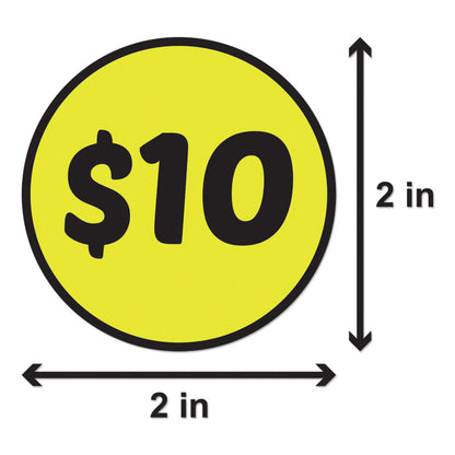 2in Sticker: 10 Dollar Label Roll