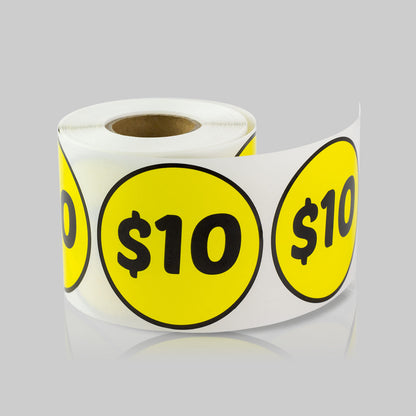 2in Sticker: 10 Dollar Label Roll