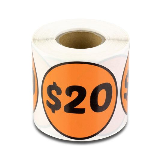 2in Sticker: 20 Dollar Label Roll