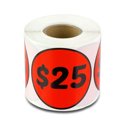 2in Sticker: 25 Dollar Label Roll