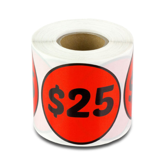 2in Sticker: 25 Dollar Label Roll