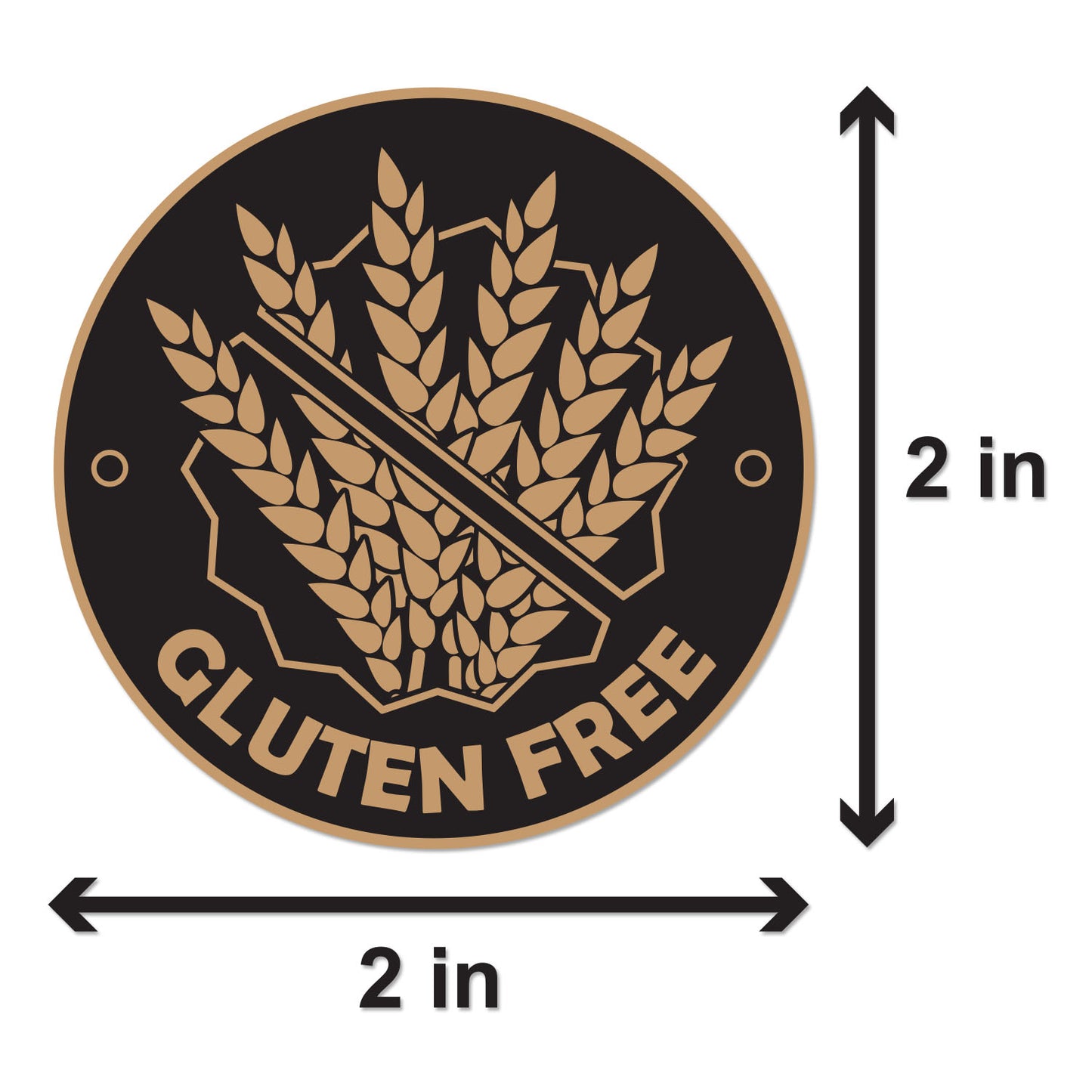 2 inch Gluten Free Food Labels (Roll)
