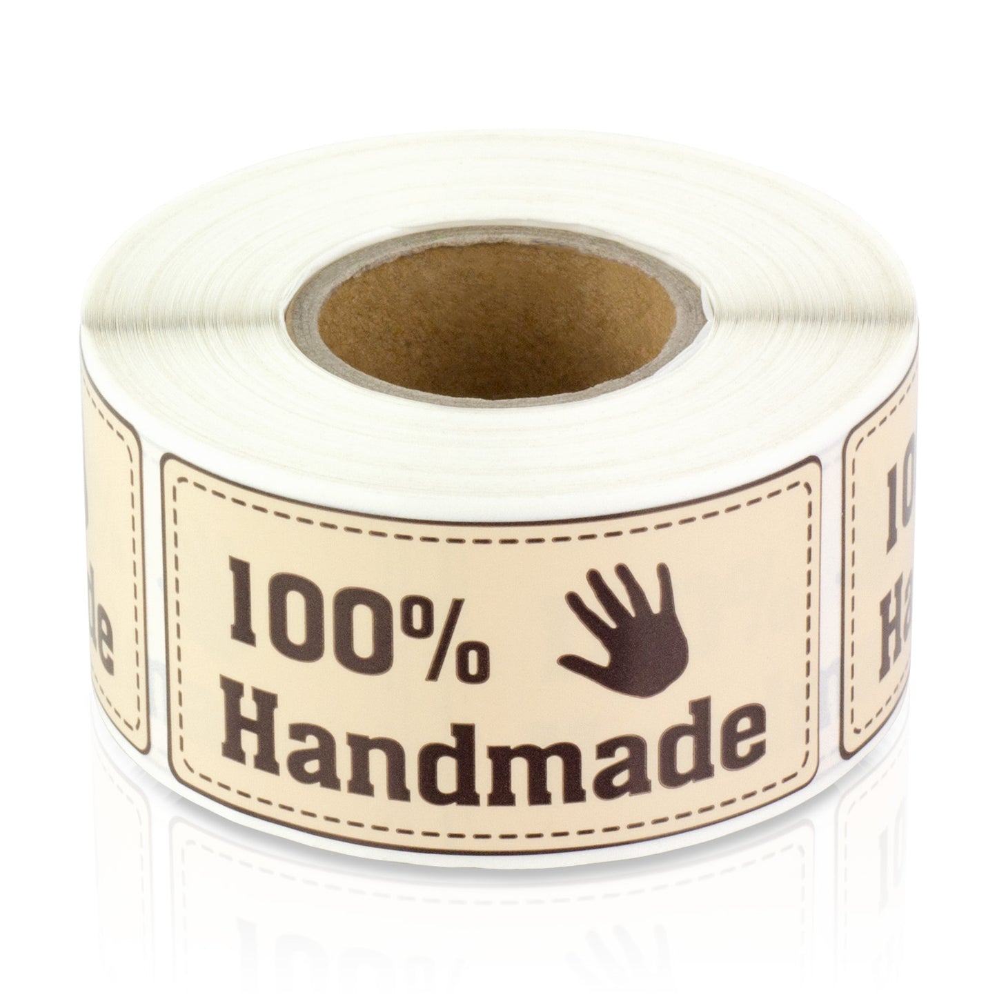2 x 1 inch 100% Handmade Product Label (Roll)