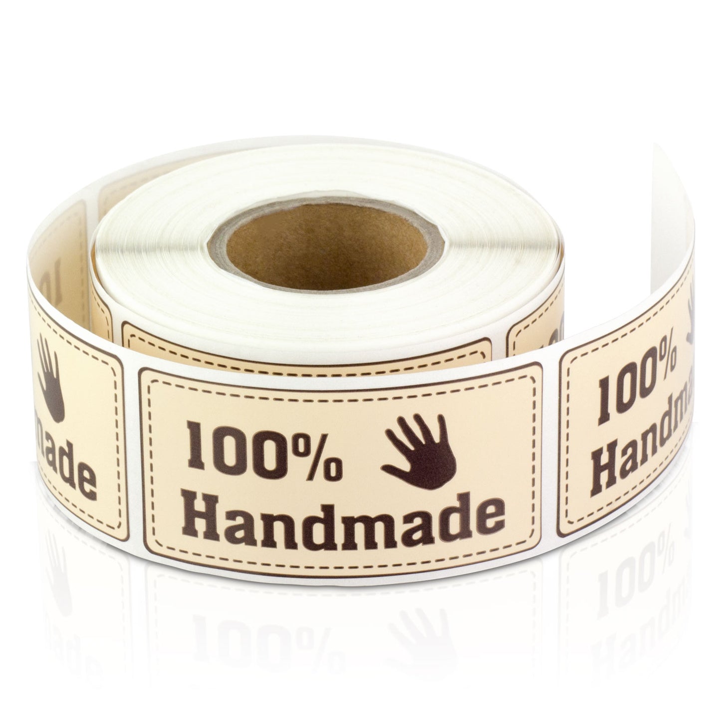 2 x 1 inch 100% Handmade Product Label (Roll)