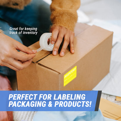 2.5 x 1.5in Inventory Count Label Yellow (Roll)