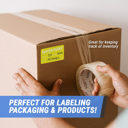 2.5 x 1.5in Inventory Count Label Yellow (Roll)