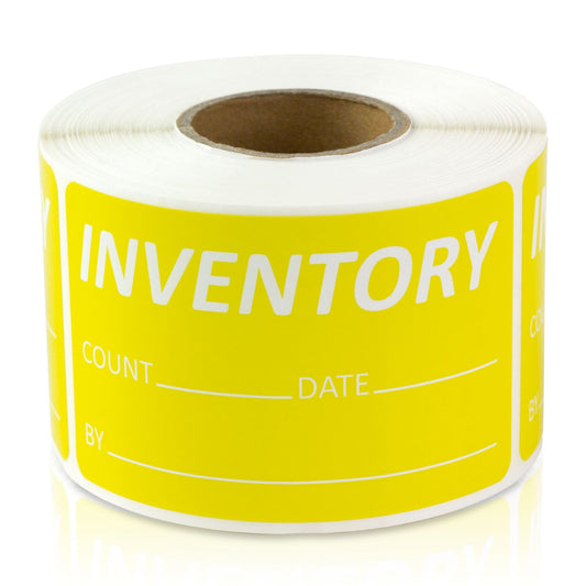 2.5 x 1.5in Inventory Count Label Yellow (Roll)