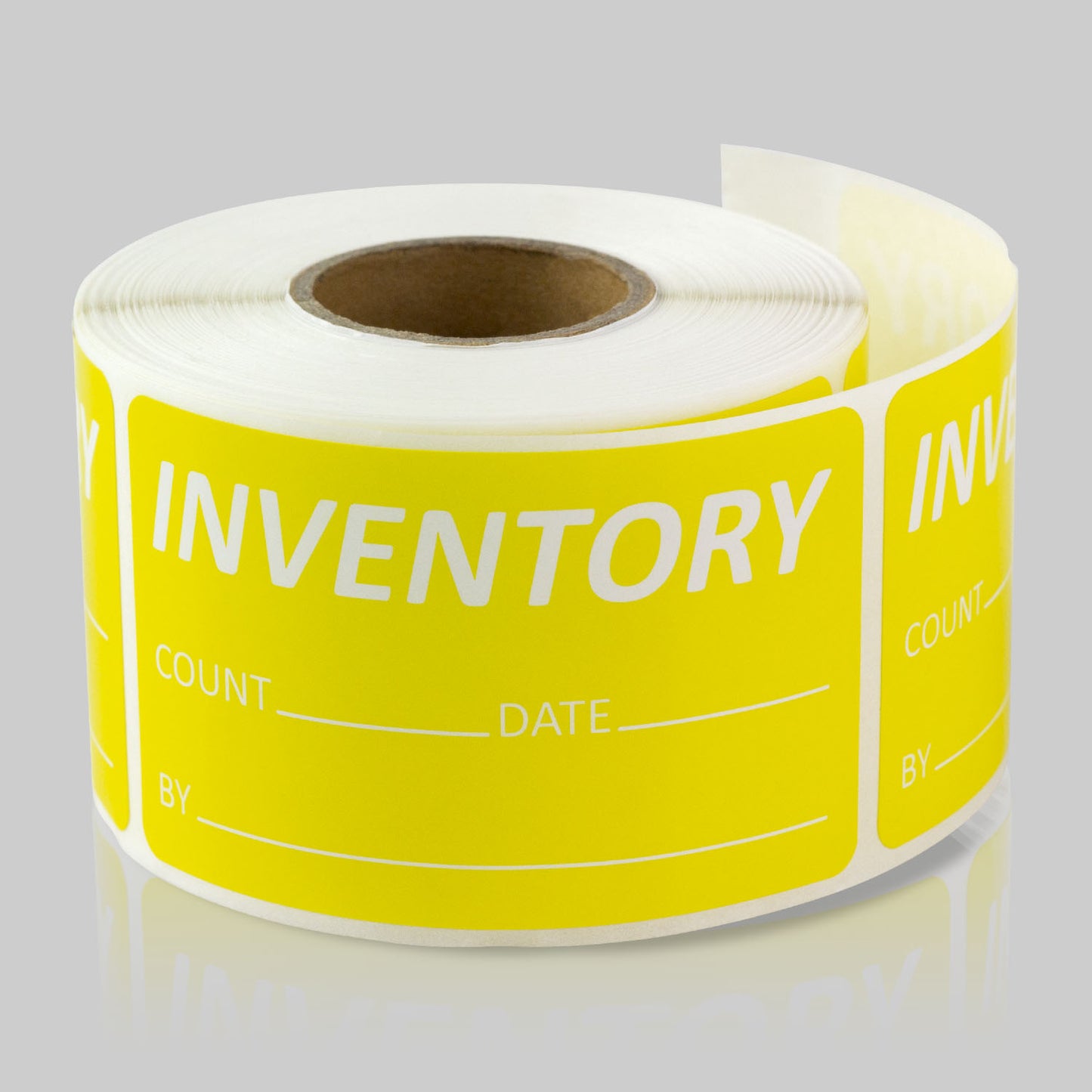 2.5 x 1.5in Inventory Count Label Yellow (Roll)