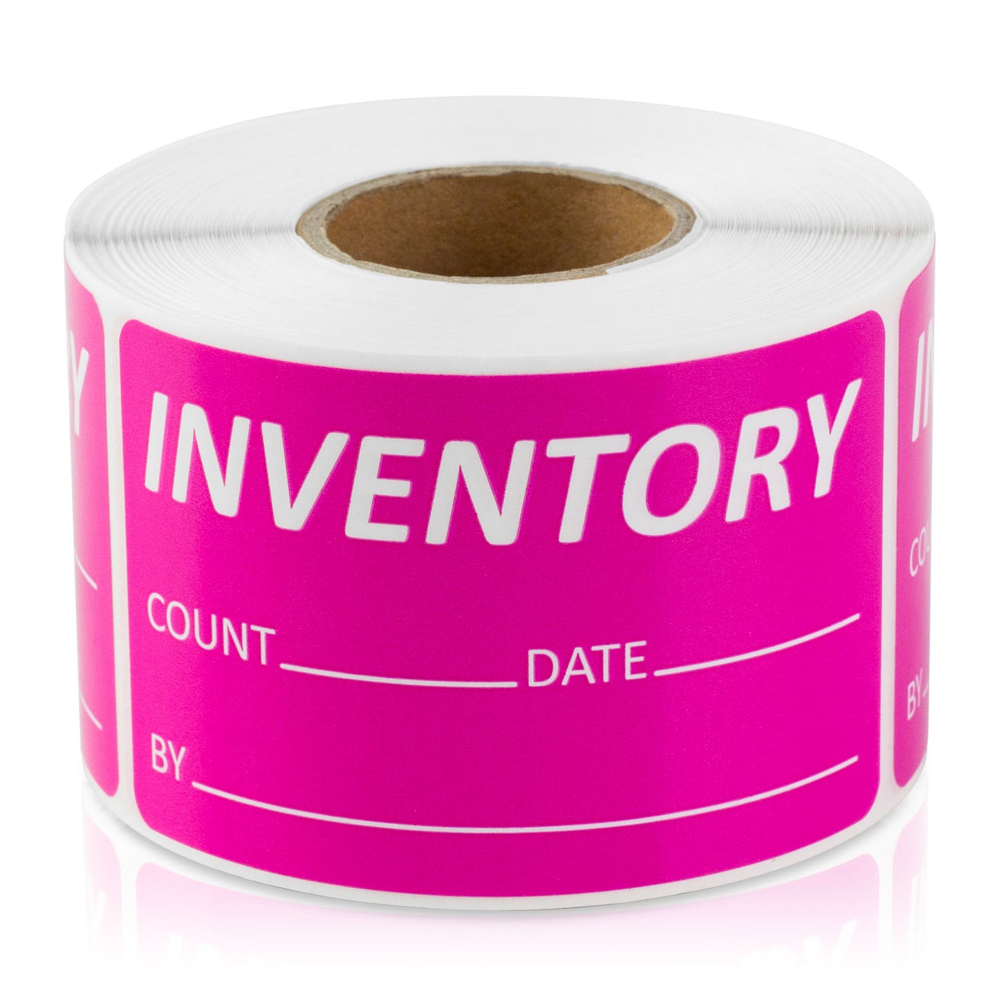 2.5 x 1.5in Inventory Count Label Pink (Roll)