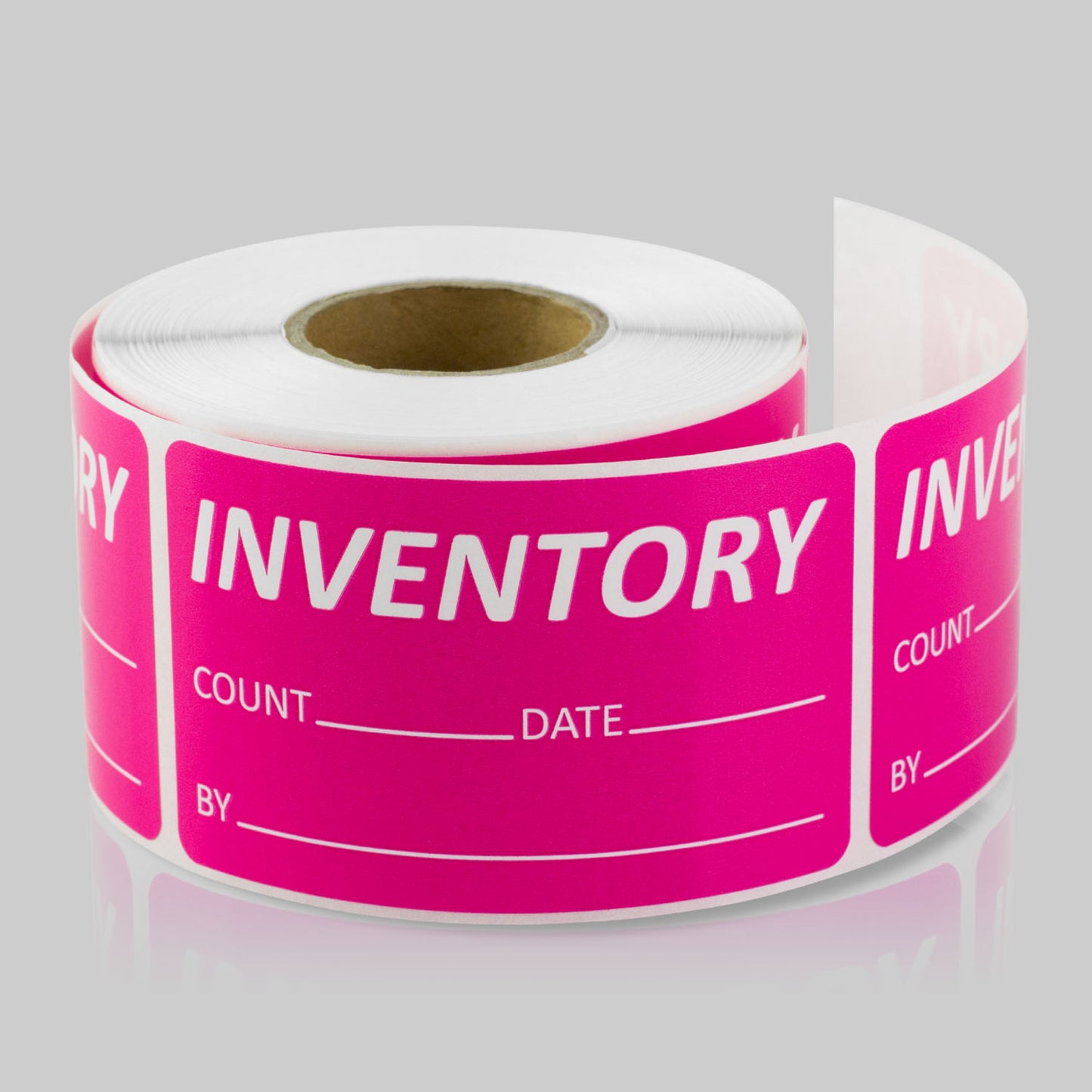 2.5 x 1.5in Inventory Count Label Pink (Roll)
