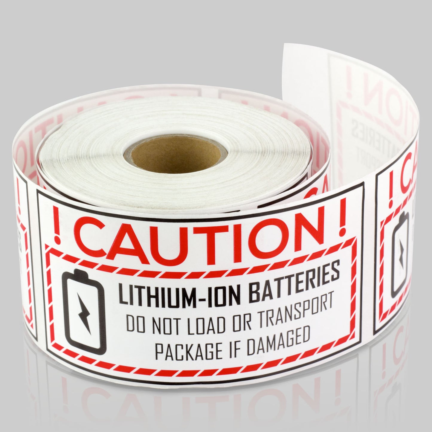 4 x 2in Sticker: Caution Lithium Ion Battery Label Roll