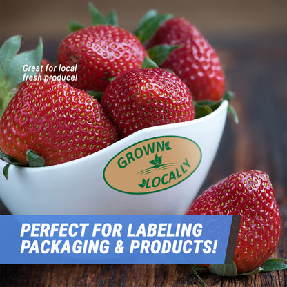 2 x 1 inch Locally Grown Label (Roll)