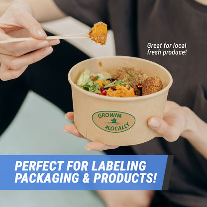 2 x 1 inch Locally Grown Label (Roll)