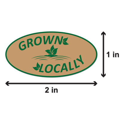 2 x 1 inch Locally Grown Label (Roll)