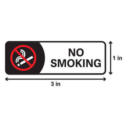 3 x 1in Sticker: No Smoking Label Roll