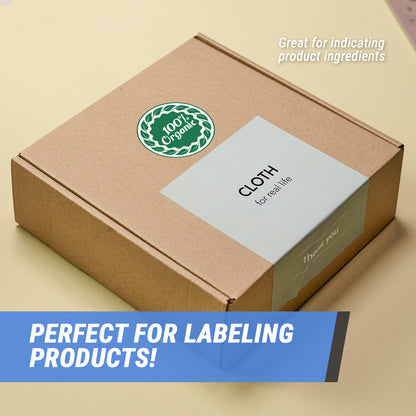 2 inch 100% Organic Food Label (Roll)
