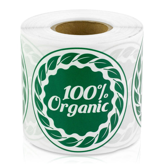 2 inch 100% Organic Food Label (Roll)