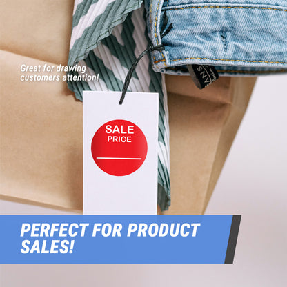 2in Sticker: Sale Price Retail Label Roll (Red)