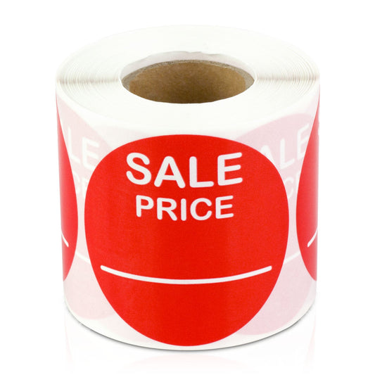 2in Sticker: Sale Price Retail Label Roll (Red)