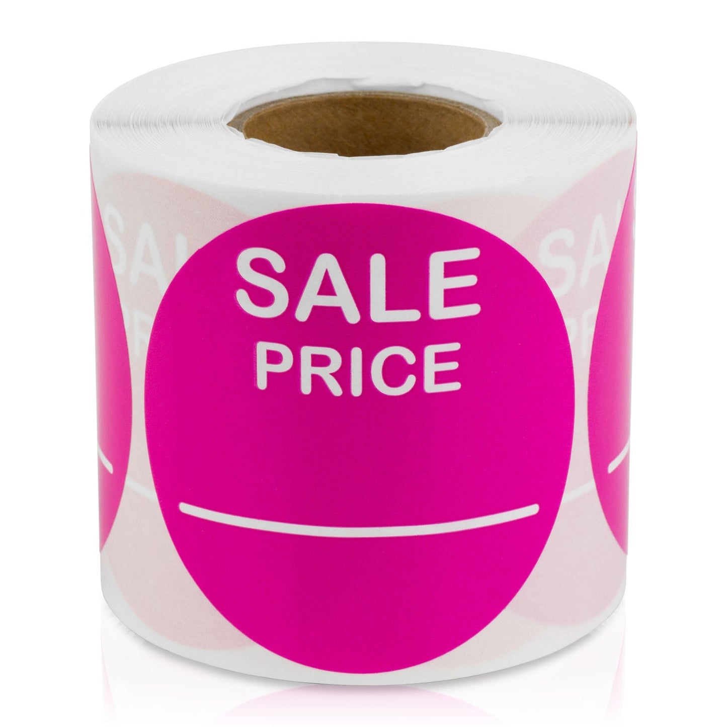 2in Sticker: Sale Price Label Roll (Pink & White)
