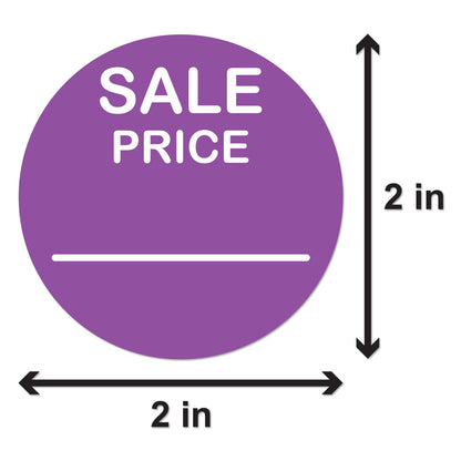 2in Sticker: Sale Price Retail Label Roll (Purple)