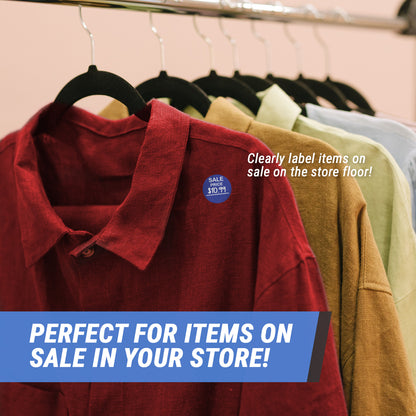 2in Sticker: Sale Price Retail Label Roll (Blue)