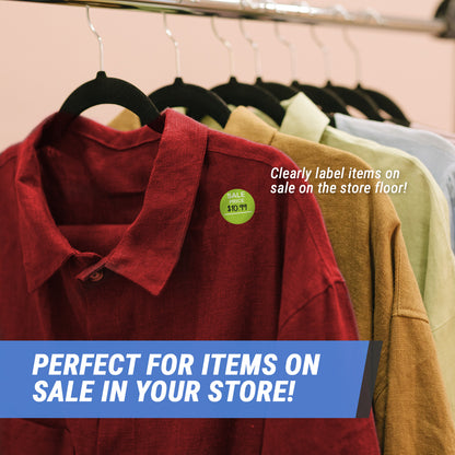 2in Sticker: Sale Price Retail Label Roll (Lime)
