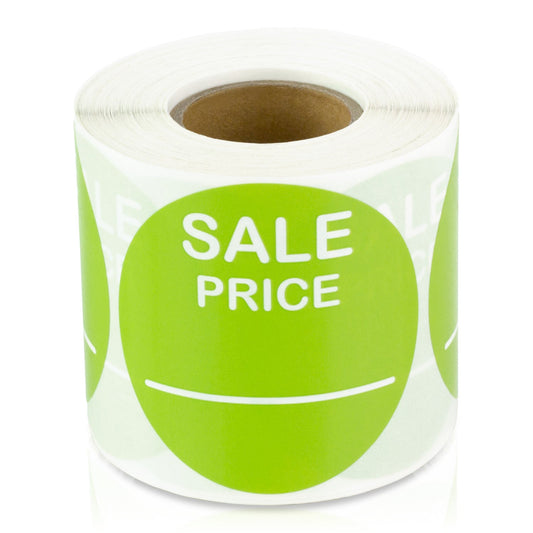 2in Sticker: Sale Price Retail Label Roll (Lime)