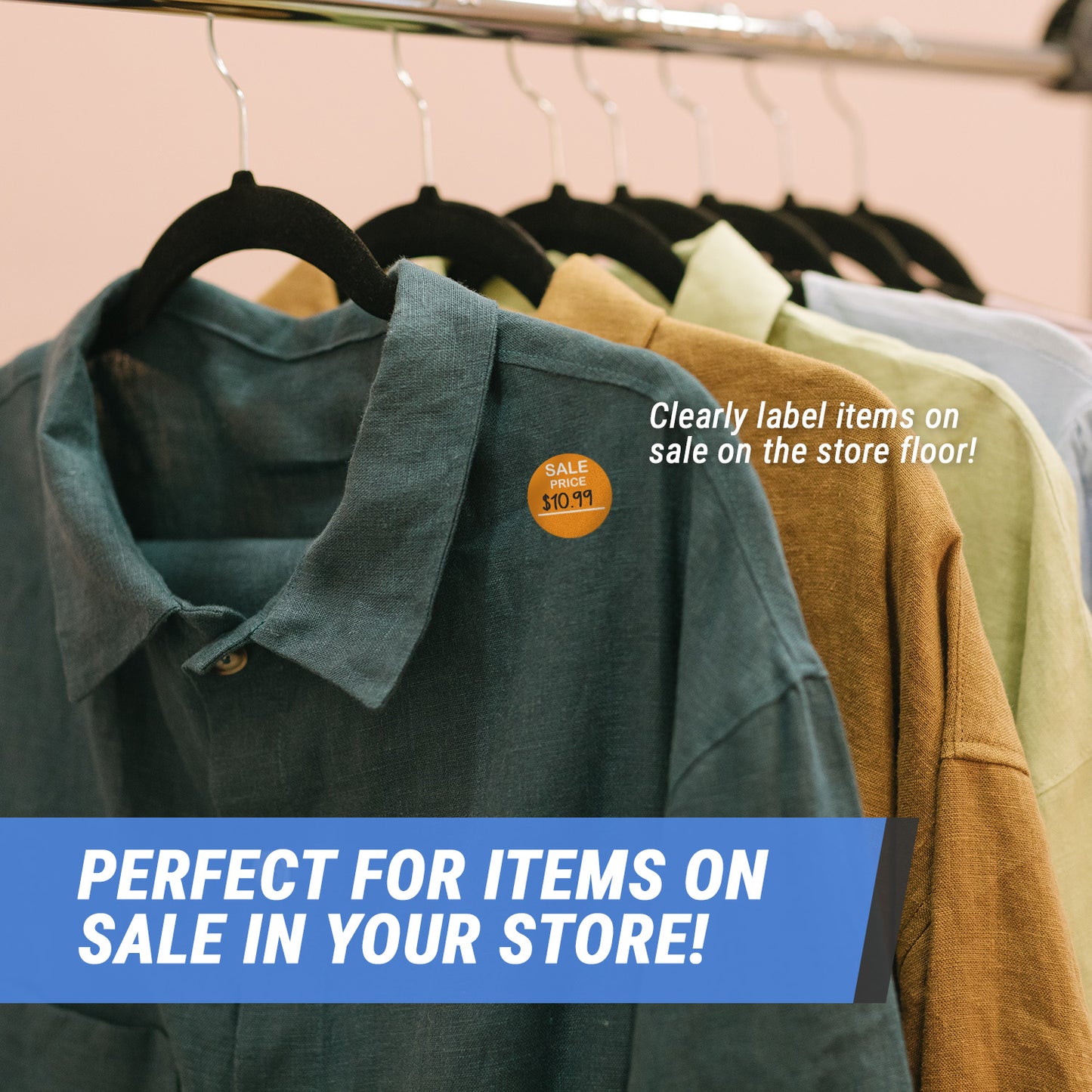 2in Sticker: Sale Price Retail Label Roll (Orange)