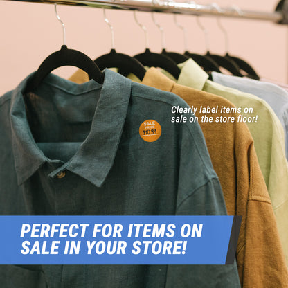 2in Sticker: Sale Price Retail Label Roll (Orange)