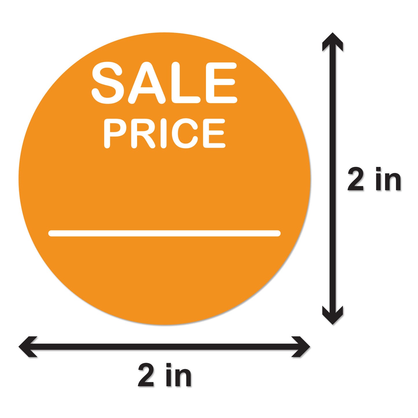 2in Sticker: Sale Price Retail Label Roll (Orange)