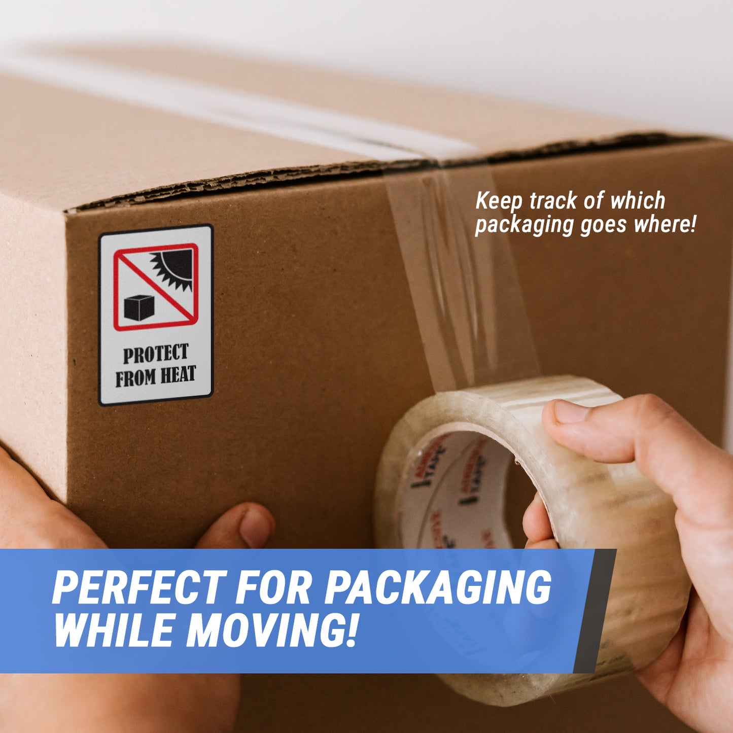2 x 3in Sticker: Protect From Heat Label Roll