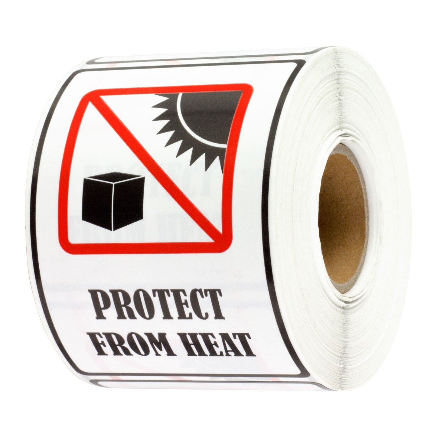 2 x 3in Sticker: Protect From Heat Label Roll