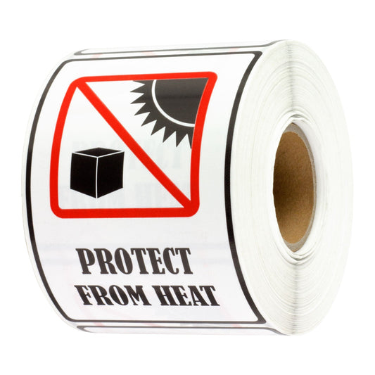2 x 3in Sticker: Protect From Heat Label Roll