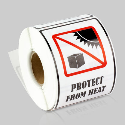 2 x 3in Sticker: Protect From Heat Label Roll
