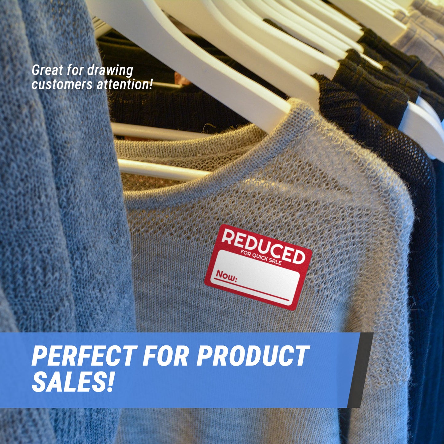 3 x 2in Sticker: Reduced for Quick Sale Retail Label Roll
