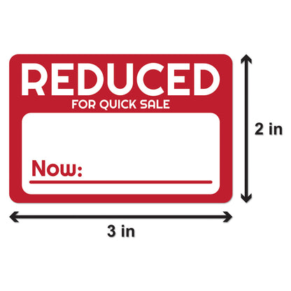 3 x 2in Sticker: Reduced for Quick Sale Retail Label Roll