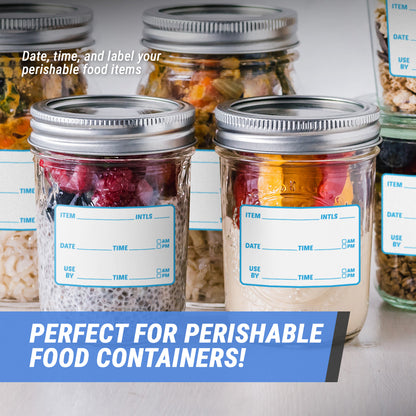 3 x 2 inch Use By Date Inventory Rotation Labels (Blue)