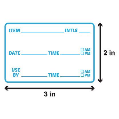 3 x 2 inch Use By Date Inventory Rotation Labels (Blue)
