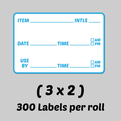 3 x 2 inch Use By Date Inventory Rotation Labels (Blue)