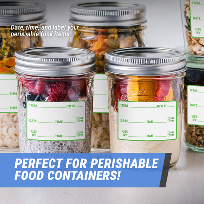 3 x 2 inch Use By Date Inventory Rotation Labels (Green)
